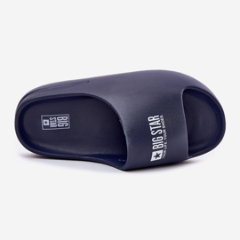 Slippers de mousse masculine avec le logo Big Star RR174A014 Navy Blue bleu 2