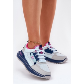 Chaussures sportives pour femmes sur la plateforme Big Star RR274A225 Système bleu-Polish 2