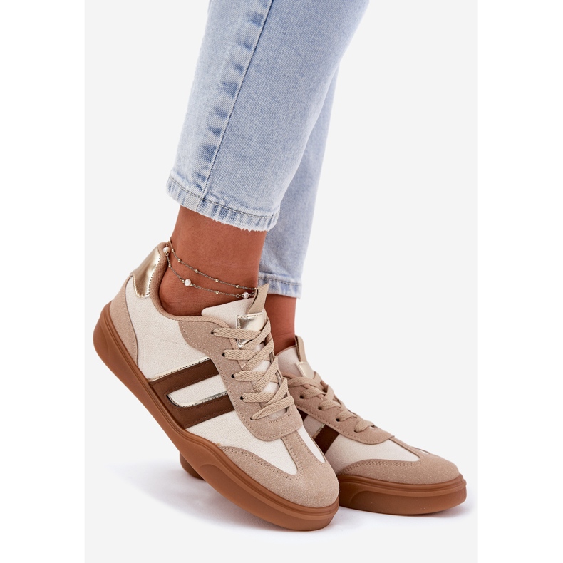 Sneakers pour femmes avec Eco Suede Beige 1 Sneakers pour femmes avec Eco Suede Beige 1