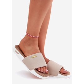 Slippers féminines Big Star RR274A102 Beige 1