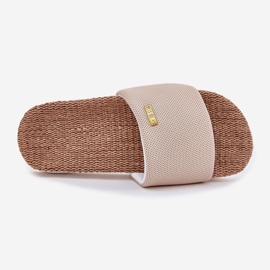Slippers féminines Big Star RR274A102 Beige 2