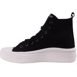 Sneakers hauts pour femmes sur la plate-forme noire de Lee Cooper LCW-23-44-1629la 1