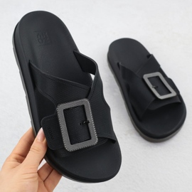 Zaxy Les tongs de piscine de plage pour femmes avec des pinces noires RR285078 1