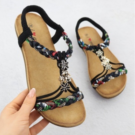 EVento Les sandales féminines ont glissé l'événement noir 8309 1