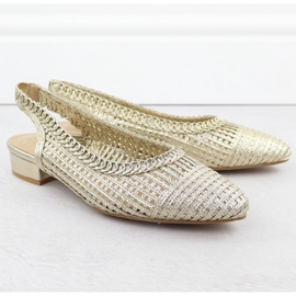 Sandales ouvertes des femmes dans le Golden Spitz T.Sokolski L25-334 d'or 2