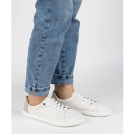 WASAK Chaussures aux pieds nus pour femmes en cuir minimaliste 0771W blanc 2