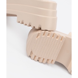 Seastar Pantoufles sur la plate-forme beige légère 1