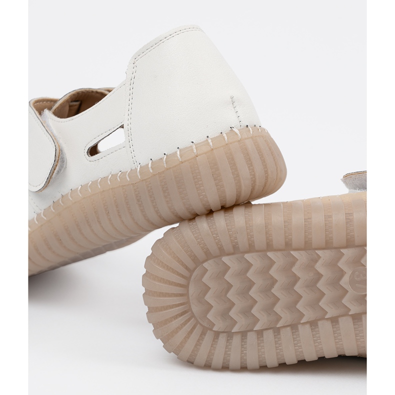 Seastar Chaussures ouvertes pour femmes avec velcro blanche 2