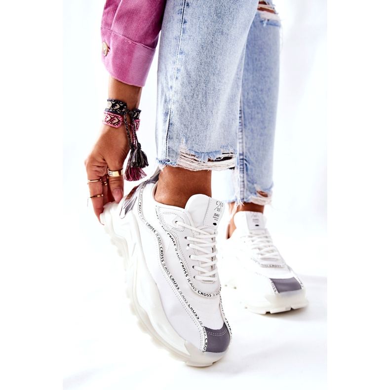 Chaussures de sport pour femmes cross jeans II2R4017c blanc 3