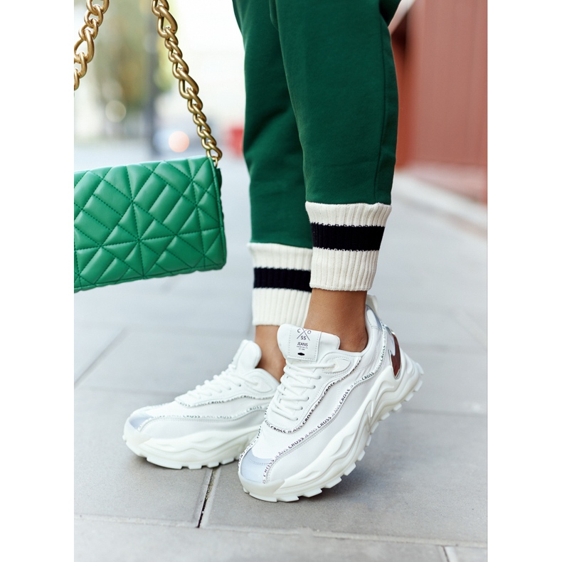 Chaussures de sport pour femmes cross jeans II2R4017c blanc blanche 2