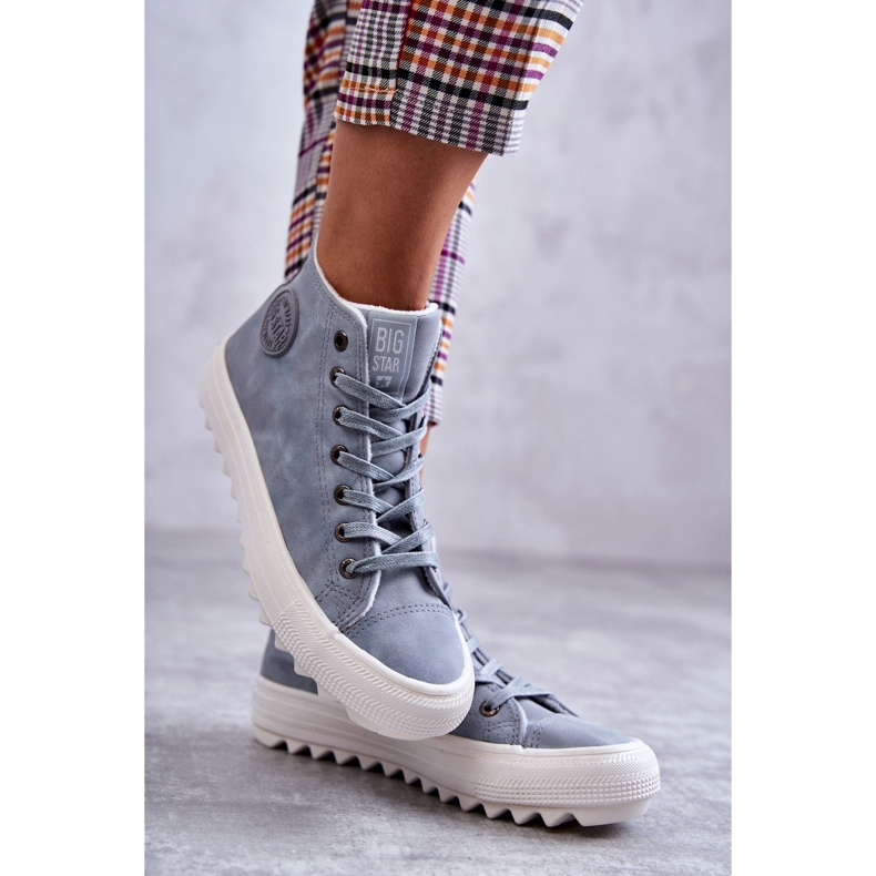 Big star isolée des femmes EE274115 Bneakers bleu clair 1