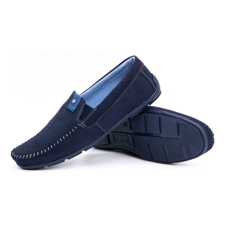 Olivier Mocassins homme cuir 937MA bleu marine 2