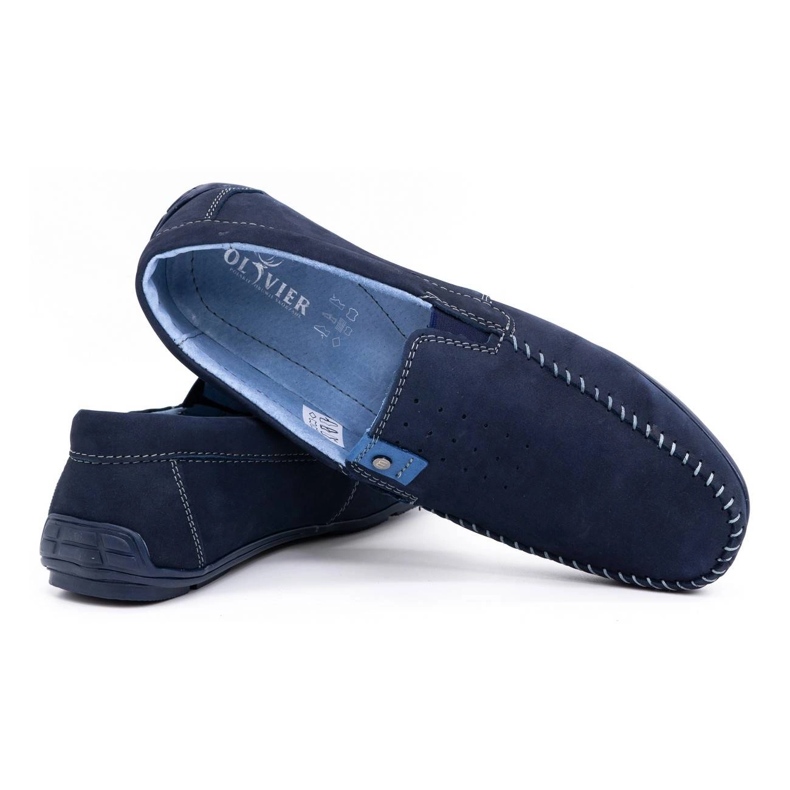 Olivier Mocassins homme cuir 937MA bleu marine 3