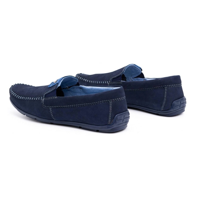 Olivier Mocassins homme cuir 937MA bleu marine 4