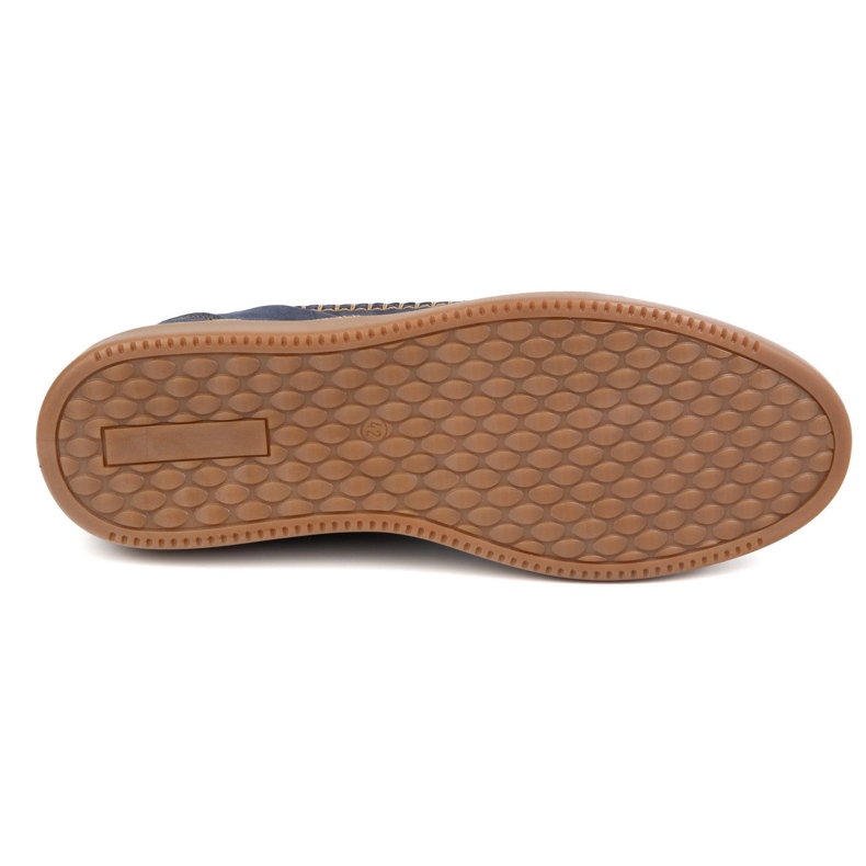 Antex Chaussures en cuir masculin Modèle décontracté 313gt bleu marine 4