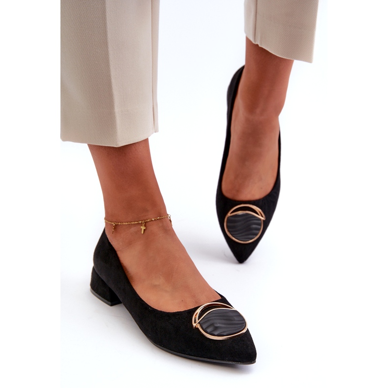 Pompes pour femmes à faible talon avec eco-eco-s.barski kv27-037 noir 2