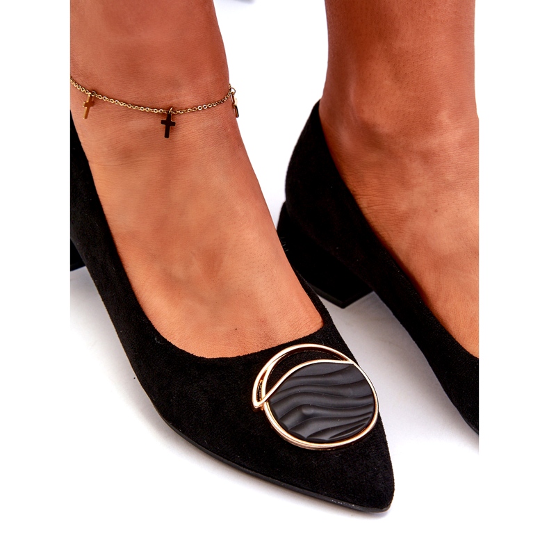 Pompes pour femmes à faible talon avec eco-eco-s.barski kv27-037 noir 4