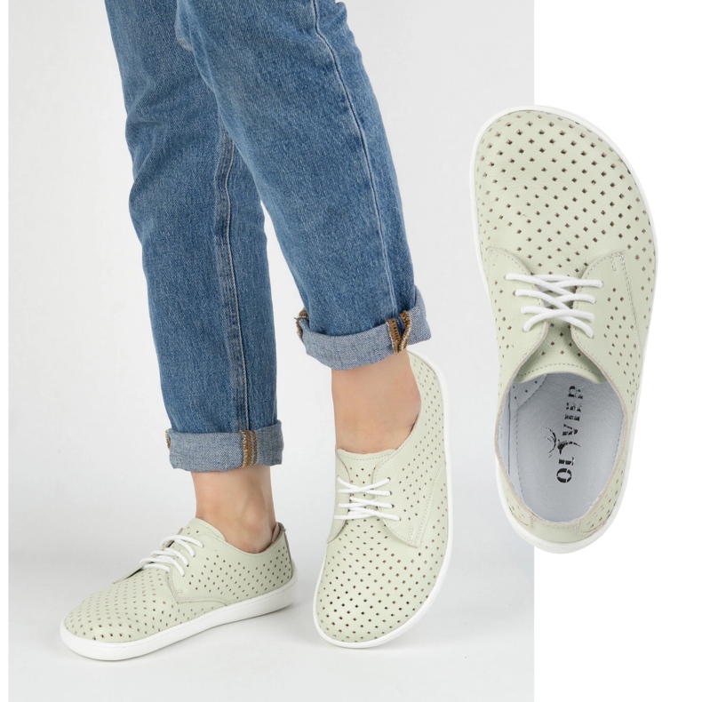 Olivier Femmes nus des femmes Openworks minimalistes 1288pol Green vert 1