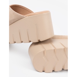 Seastar Sandales compensées femme en daim beige 5