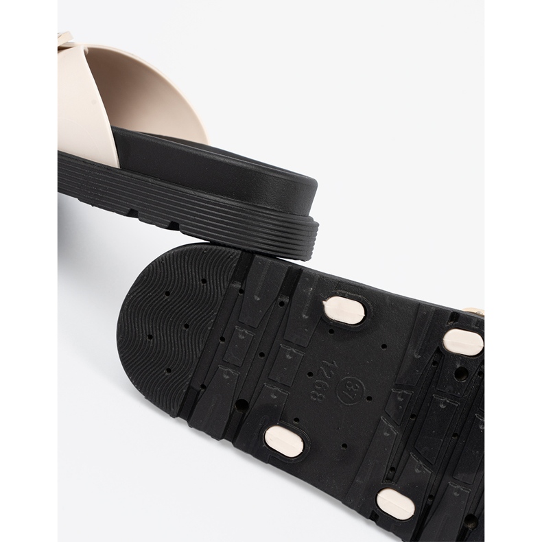 Seastar Les tongs féminines légers avec une boucle dorée beige 1