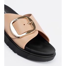 Seastar Les tongs des femmes beige avec une boucle dorée 1 Seastar Les tongs des femmes beige avec une boucle dorée 1