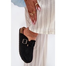 Flip en daim féminin -flops avec Big Star RR274A384 Blâme noir le noir 3