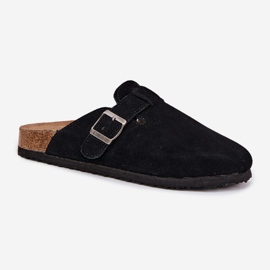 Flip en daim féminin -flops avec Big Star RR274A384 Blâme noir le noir 4