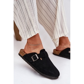 Flip en daim féminin -flops avec Big Star RR274A384 Blâme noir le noir 5