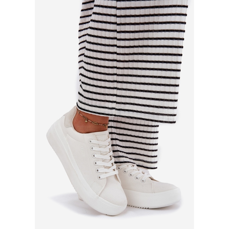 Baskets matérielles pour femmes sur la plate-forme blanche RR274463 Big Star 1