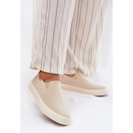 Slip-on Women's Big Star RR274721 baskets beige 2