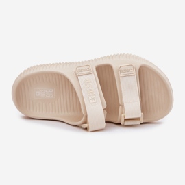 Slippers de mousse féminine avec Big Star RR274A529 Velcro Beige 2