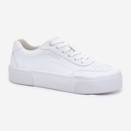 Baskets en cuir faible en cuir Big Star RR274303 blanc blanche 2