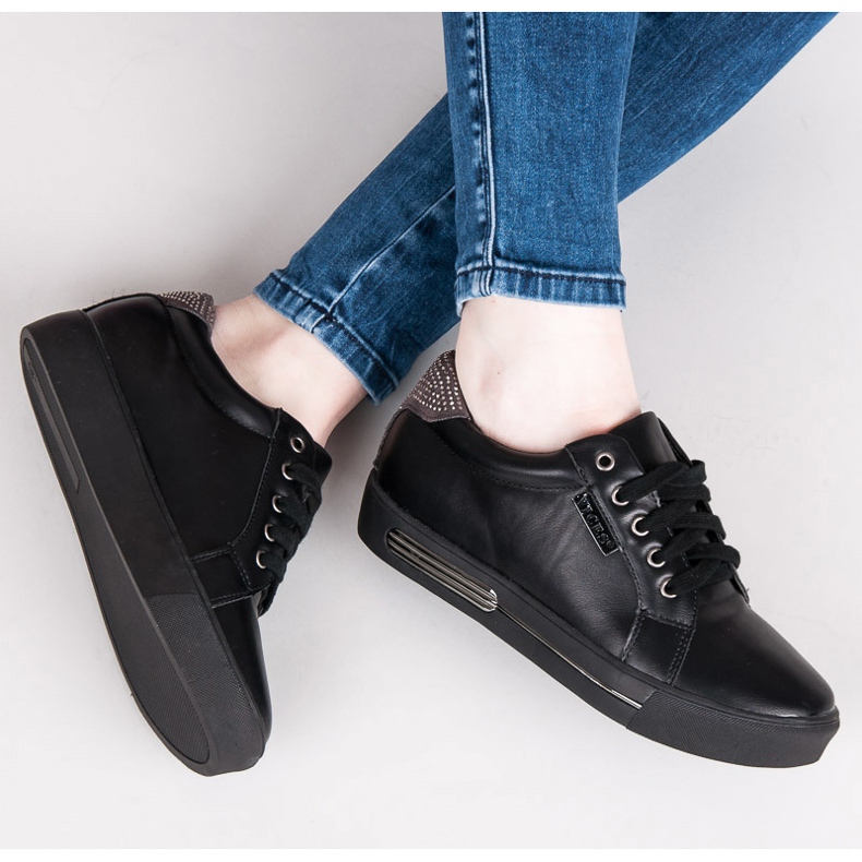 Vices Chaussures de sport à plateforme noir brun 1