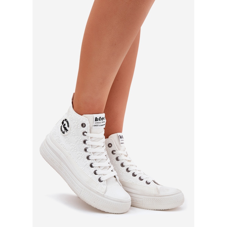 Sneakers pour femmes sur la plate-forme Lee Cooper LCW-25-44-3209L White blanche 1 Sneakers pour femmes sur la plate-forme Lee Cooper LCW-25-44-3209L White blanche 1