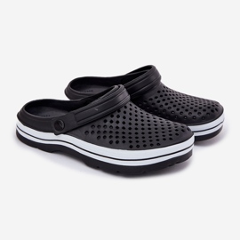 EVento Slippers de mousse pour hommes noirs 1