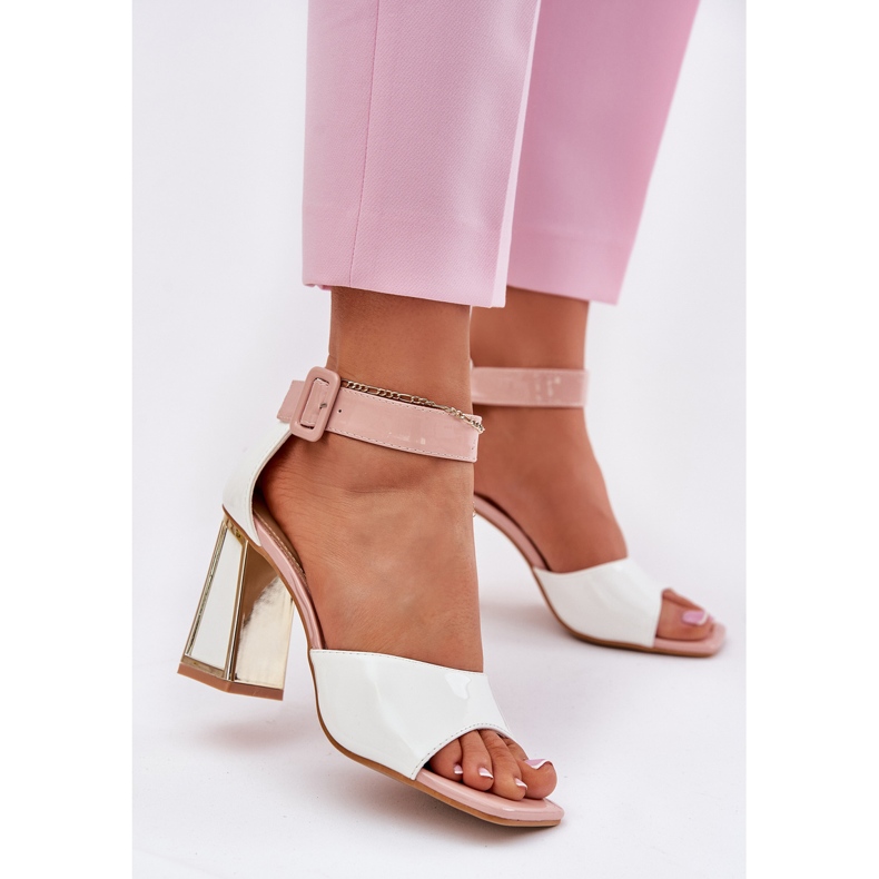 Sandales pour femmes peintes sur le poste blanc Vinceza 20266 blanche 2