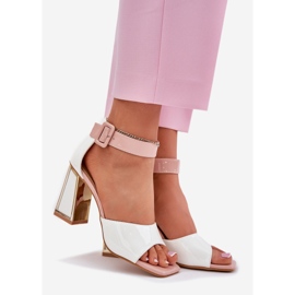 Sandales pour femmes peintes sur le poste blanc Vinceza 20266 blanche 1