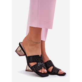 Les tongs pour femmes sur le Vinceza 62230 Black Post noir 1