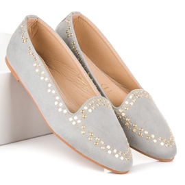 Vices Ballerines en daim gris 1