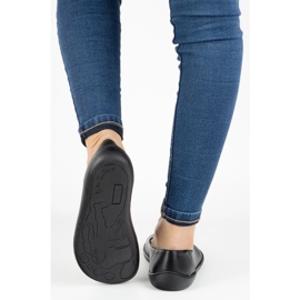 Olivier Les chaussures en cuir minimaliste aux pieds nus glissement - en 1771pol noir 2