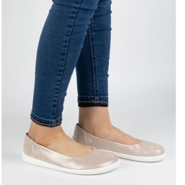 Olivier Barefoot Women's Minimalist Leather Shoes Slip-in 1771pol rose Satin 1