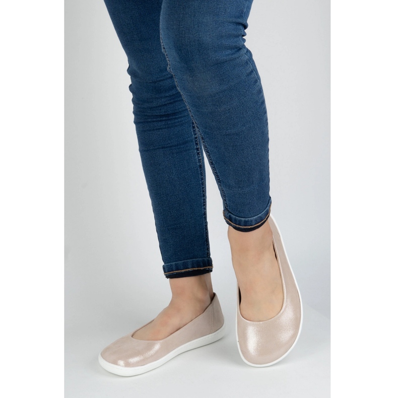 Olivier Barefoot Women's Minimalist Leather Shoes Slip-in 1771pol rose Satin 2