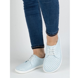 Olivier Barefoot Women's Minimalist Openwork Shoes 1288pol Blue bleu 1