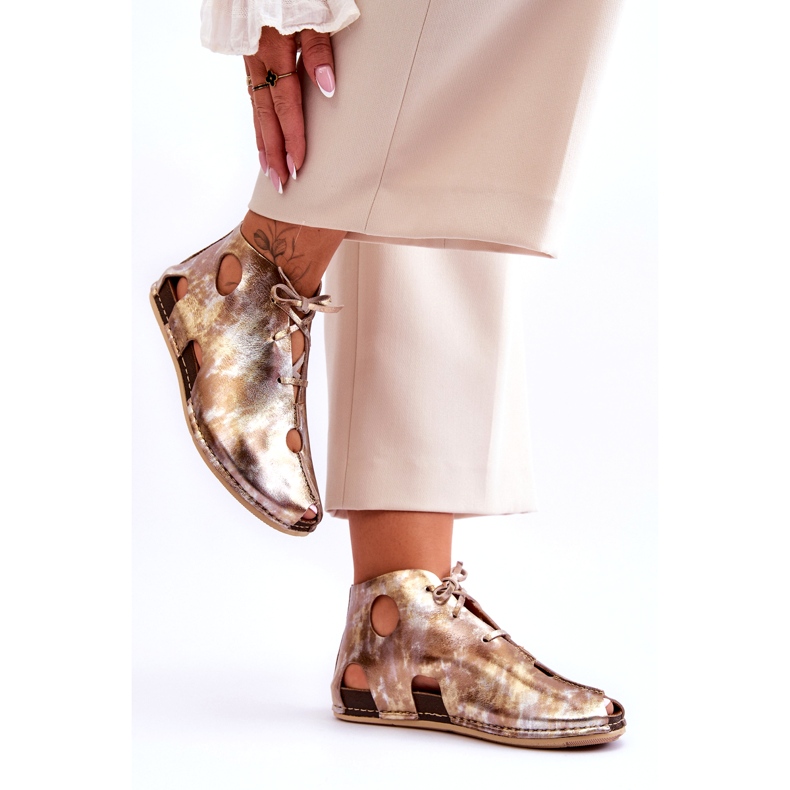 Bottines en Cuir Léger Maciejka 03426-42 Doré 2