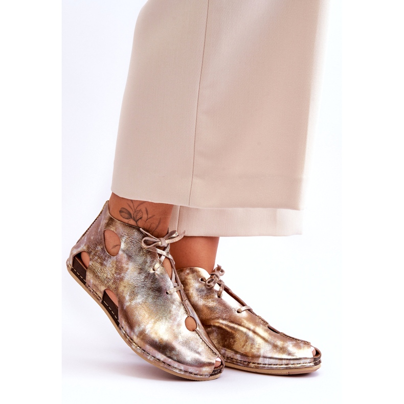 Bottines en Cuir Léger Maciejka 03426-42 Doré d'or 5