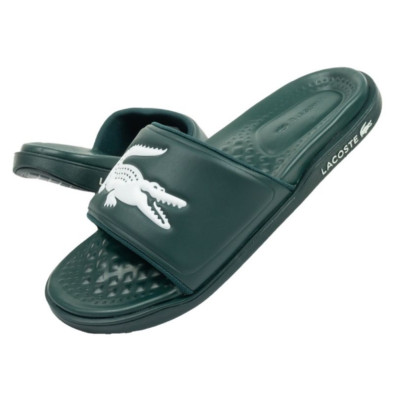 Lacoste Tongs Croco Dualiste 202D2 743CMA00202D2 vert 1