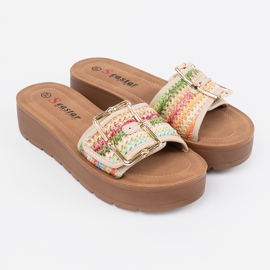 Seastar Les tongs des femmes multicolores avec une boucle 2