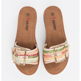 Seastar Les tongs des femmes multicolores avec une boucle 3