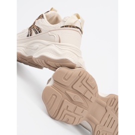 Baskets pour femmes sur une semelle léopard épaisse beige 2