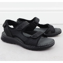Sandales en cuir Black McKeylor 95320 le noir 1